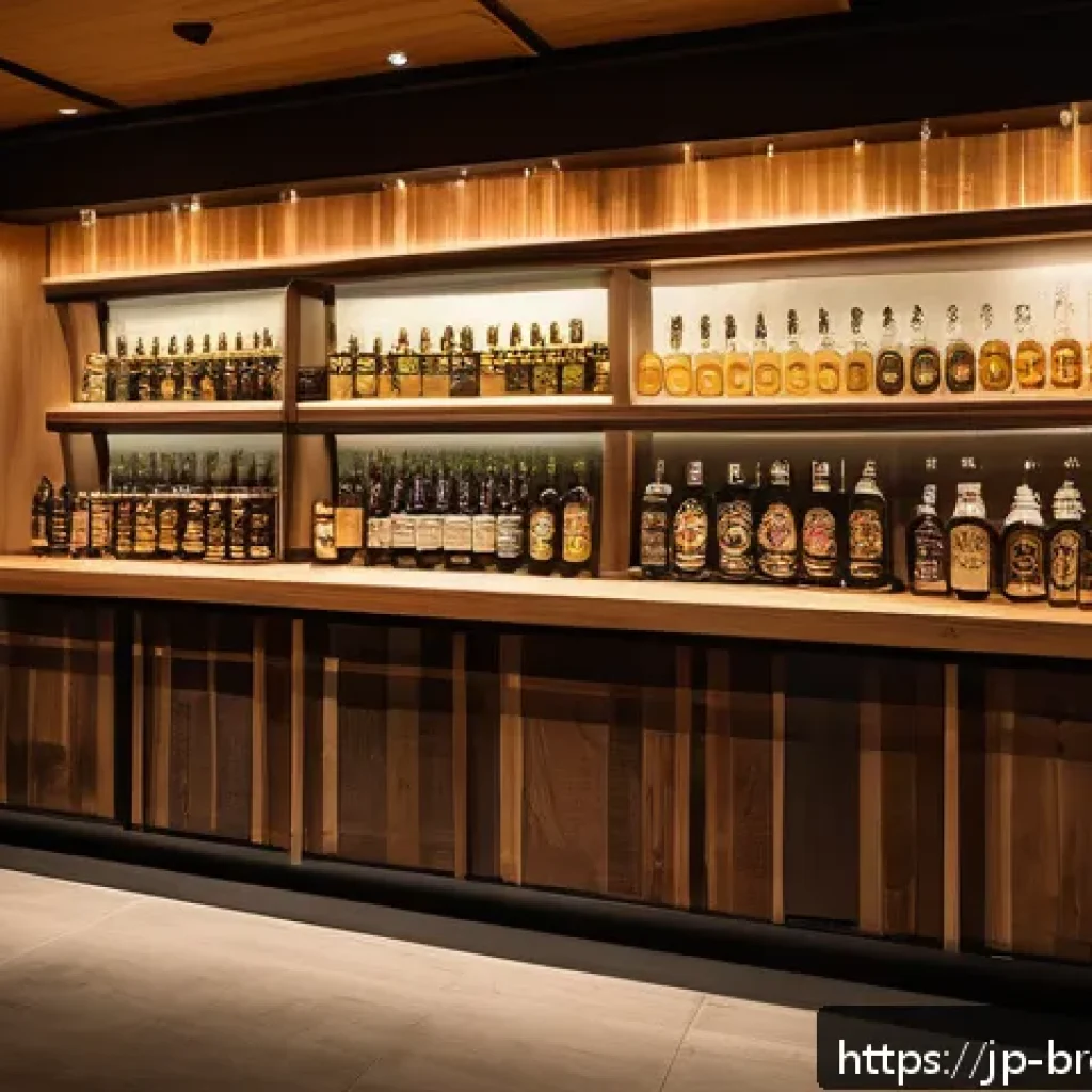 수제맥주 애호가 커뮤니티 - A cozy Japanese craft beer bar interior scene, showcasing a diverse selection of local craft beers f...