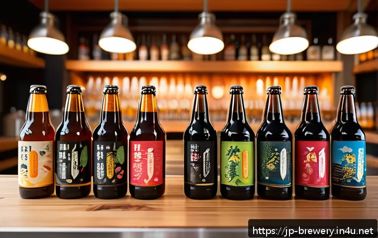 수제맥주 소비 트렌드 - A vibrant craft brewery scene showcasing a variety of uniquely flavored beers infused with bold frui...
