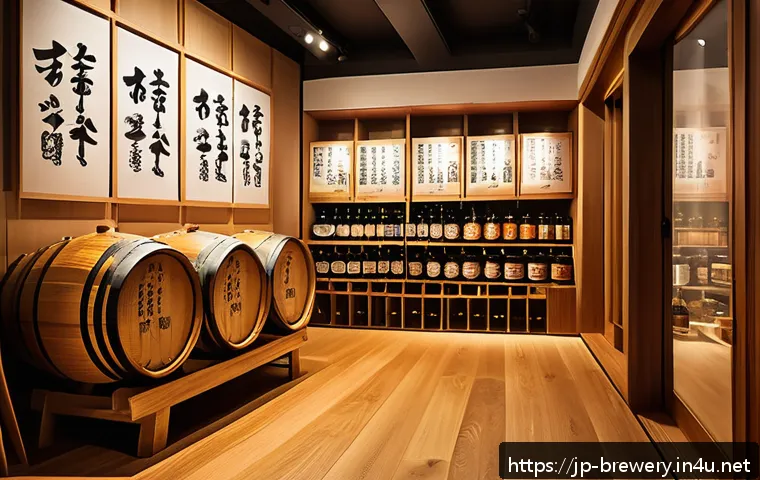 수제맥주 판매 전략 - A cozy local craft brewery interior in Japan during a lively regional festival, showcasing wooden ba...