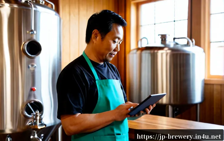 수제맥주 창업 성공 사례 - Photorealistic successful craft brewery startup in a compact modern Japanese-style taproom, confiden...